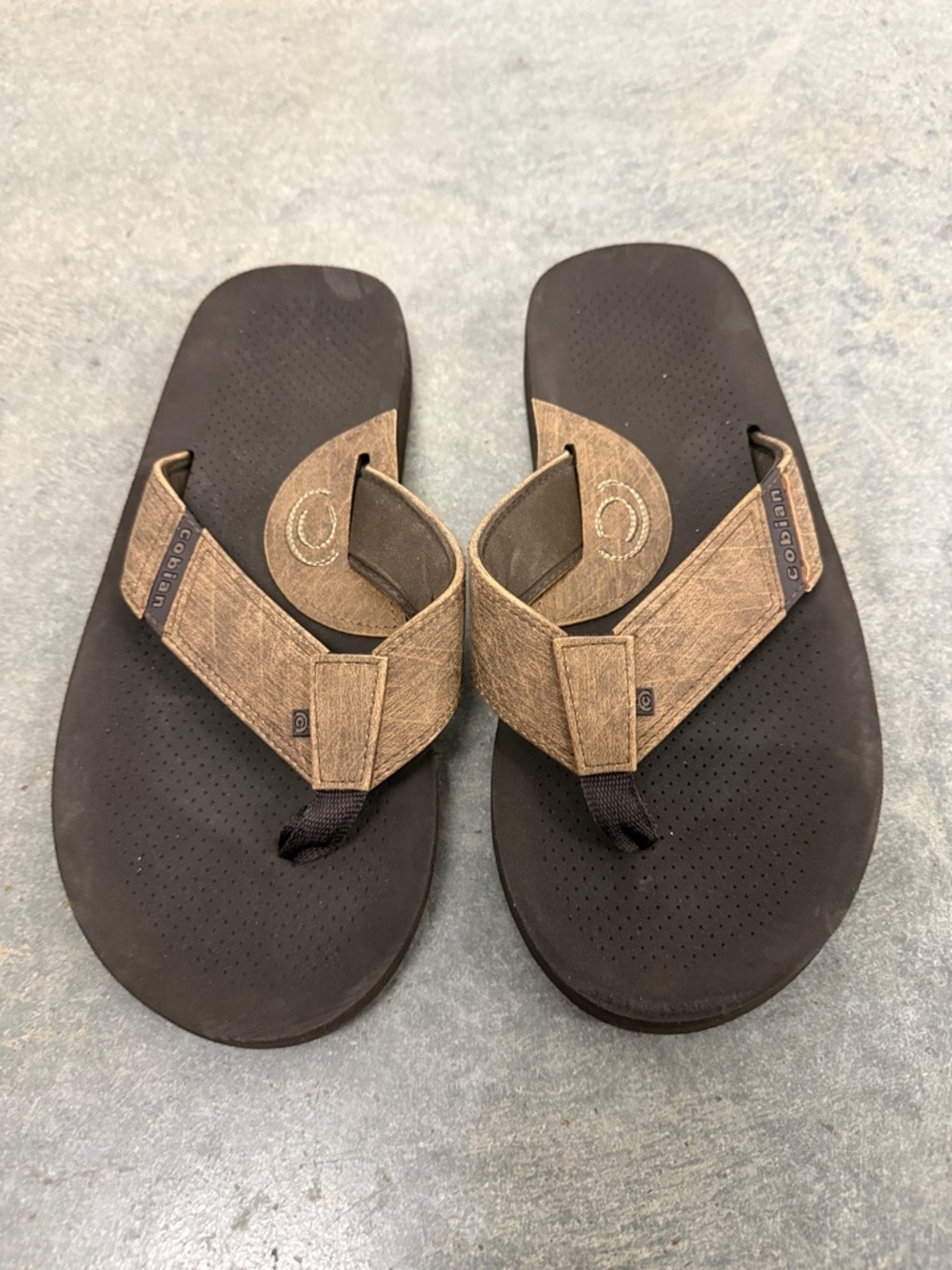 Cobian Brown and Black Women’s Casual Thong Sandals